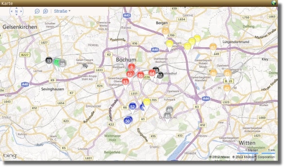 tourenplaner farbige adresspunkte